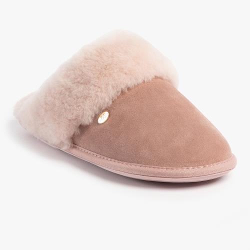 Ladies Duchess Sheepskin Slippers Pink Extra Image 2